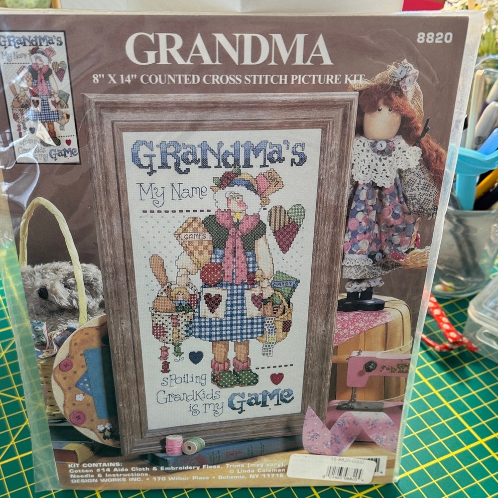 Grandma Counted Cross Stitch Kit, Never opened.